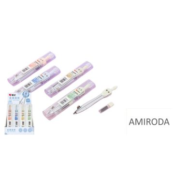 AIHAO fém körző 2,0 mm ,  átlátszó műanyag tokban. 