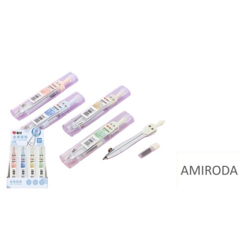 AIHAO fém körző 2,0 mm ,  átlátszó műanyag tokban. 