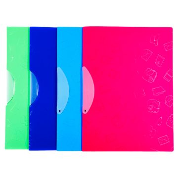 A4 klip mappa, műanyag