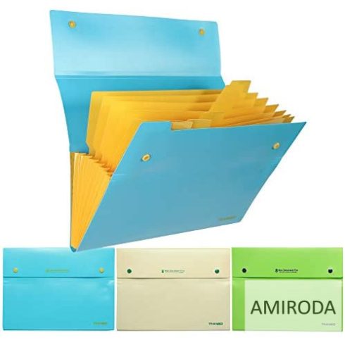 TRANBO A4 PP patentos irattartó, 5 zsebes