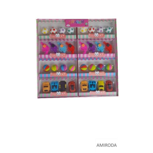 Radír, 4db/ csomag, fiús készletek 