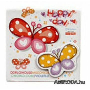 Jegyzetfüzet, kemény fedeles, mintás lapokkal, 8X8cm