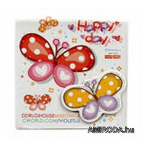 Jegyzetfüzet, kemény fedeles, mintás lapokkal, 8X8cm