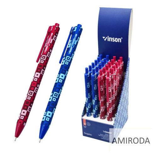 VINSON olajos zselés toll SMOOTH WRITING mintás test 