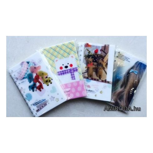 A6 spirál füzet, vonalas, mintás, 60 lapos 