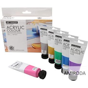   ART RANGERS akril festék készlet , tubusos , 6 x 75ml , metál