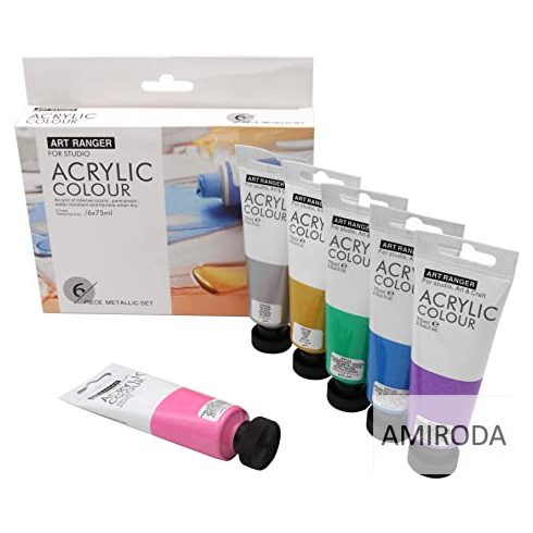 ART RANGERS akril festék készlet , tubusos , 6 x 75ml , metál