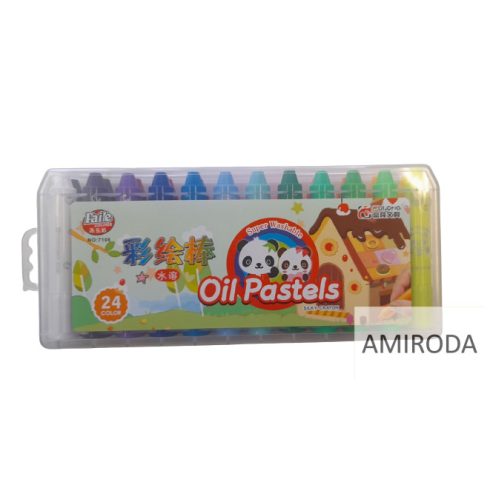 Olaj pasztell zsírkréta, 24db-os, kupakkal, csavaros