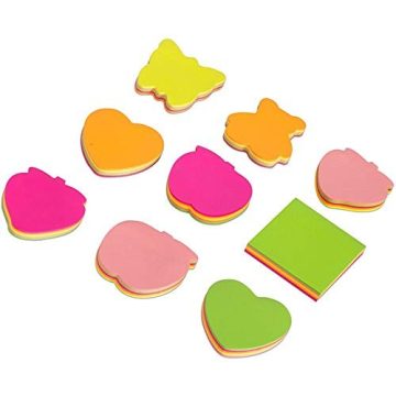   Színes, különféle figurás, öntapadós jegyzettömb (100 lap/csomag)