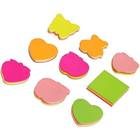 Színes, különféle figurás, öntapadós jegyzettömb (100 lap/csomag)