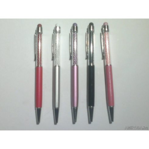 Gyöngy díszes golyóstoll érintővel, többféle színben kapható