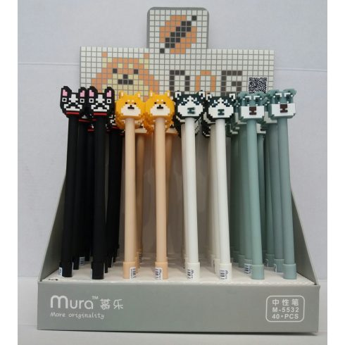 MURA zselés toll, írás színe: kék, ”KUTYA”