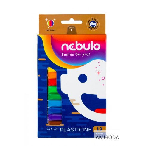 NEBULO gyurma, színes, 200gr, 12szín 
