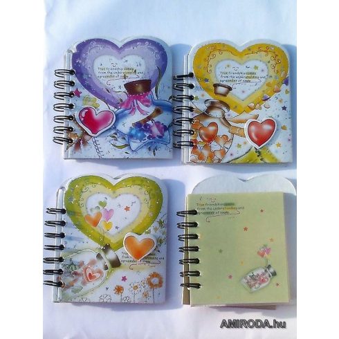 Kisméretű spirál notesz