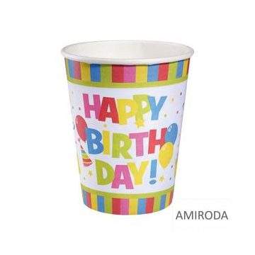   PARTY Papír pohár, 2.5dl , különféle mintákkal, 6db/csomag 