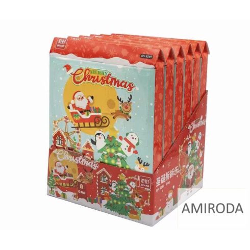 Karácsonyi adventi radír szett,19db-os 