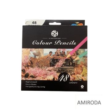 AH 48 db-os színes ceruza készlet, hatszögletű