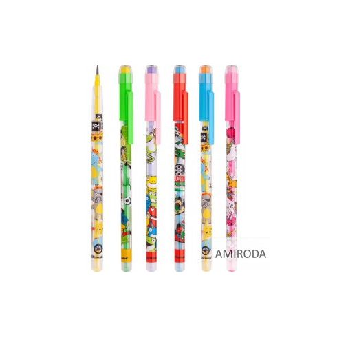 Tolóbetétes ceruza (Non - sharpening pencil), radírral, különféle vegyes mintával