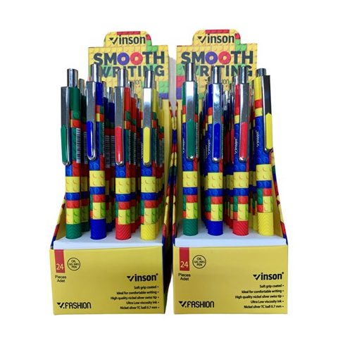 VINSON olajos zseléstoll, 0,7mm,kék, fém klipszes 