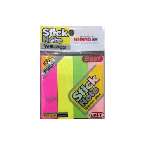 Színes, öntapadós jegyzettömb csíkok (4x100 lap/csomag)