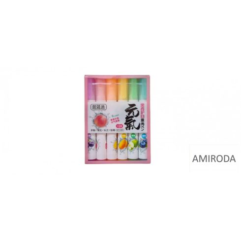 TENFON illatos szövegkiemelő készlet, 6 db-os, 0,5mm, friss, gyümölcsös illatok