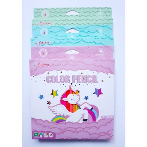 YALONG 24 db-os, háromszögletű, színes ceruza készlet