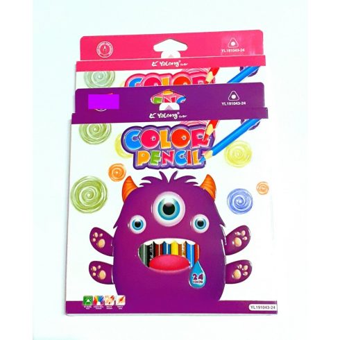 YALONG 24 db-os, háromszögletű, színes ceruza készlet