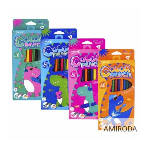 YALONG radírozható hatszögletű 12 db-os színes ceruza készlet