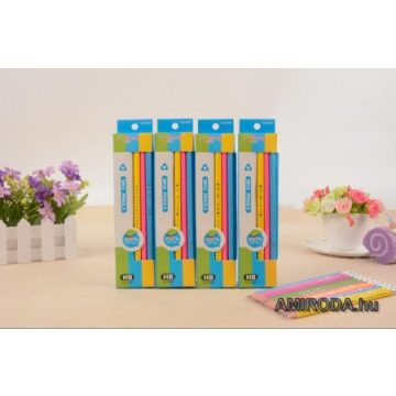   YALONG háromszögletű HB grafitceruza, radír nélkül, színes test, 1db