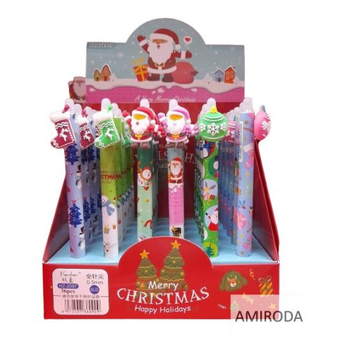 Karácsonyi mintás radírozható zseléstoll , többféle